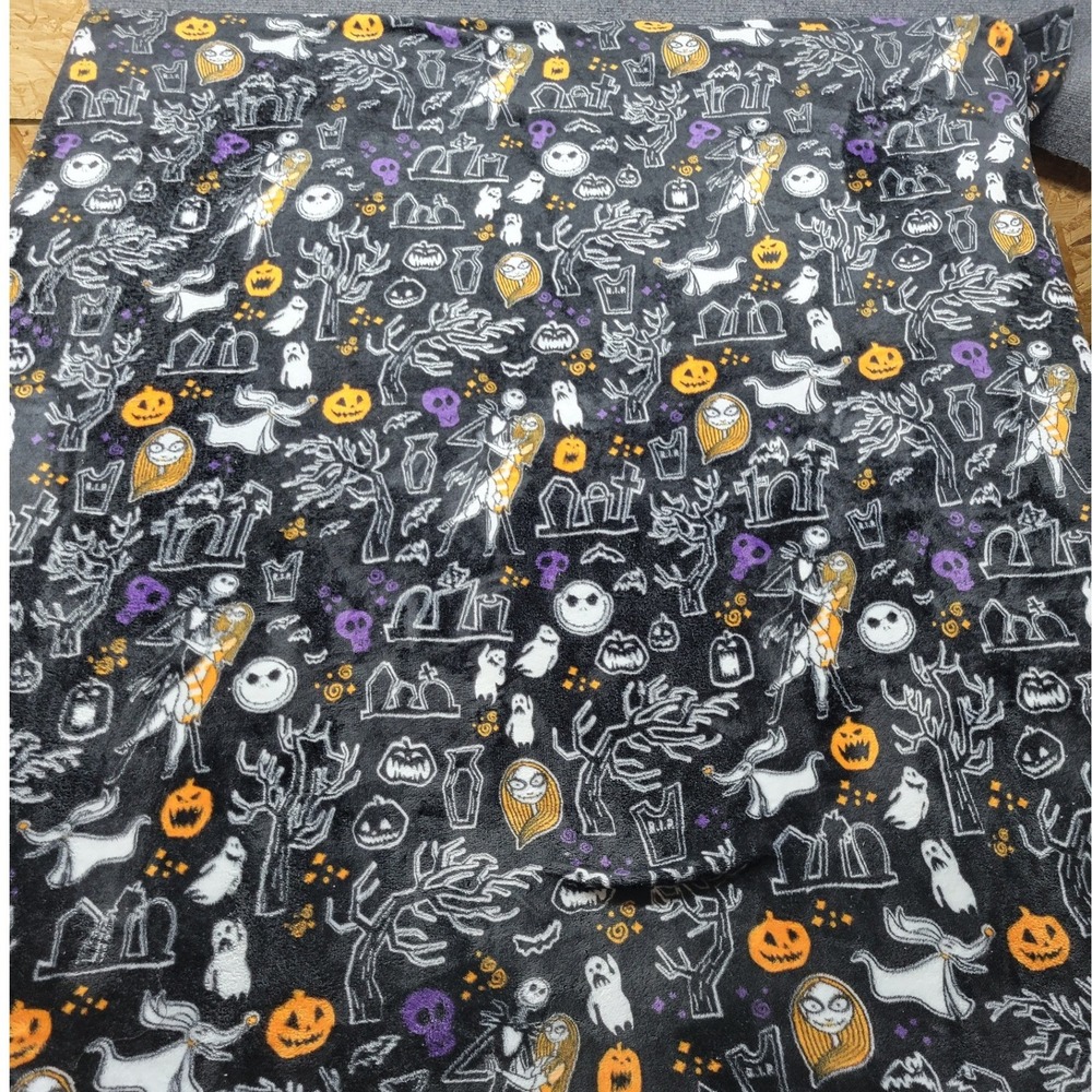 The Big One Disney Nightmare Before Christmas Jack Sally Plush Throw Blanket